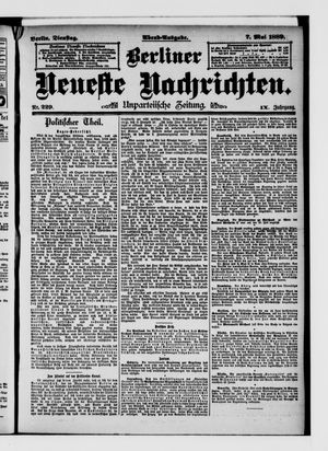 Berliner neueste Nachrichten vom 07.05.1889