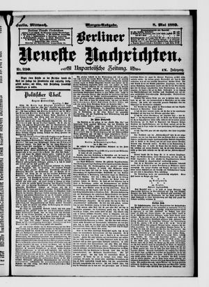 Berliner neueste Nachrichten vom 08.05.1889