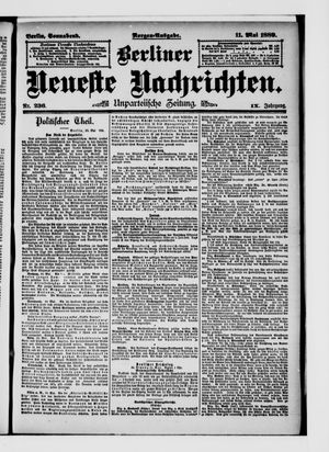 Berliner neueste Nachrichten vom 11.05.1889