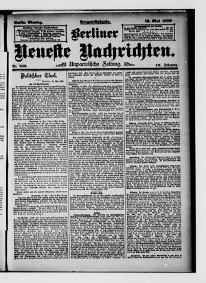 Berliner neueste Nachrichten vom 13.05.1889