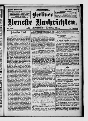 Berliner Neueste Nachrichten on May 18, 1889