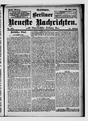 Berliner neueste Nachrichten vom 20.05.1889