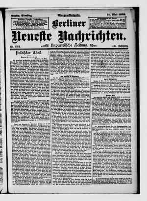 Berliner neueste Nachrichten vom 21.05.1889