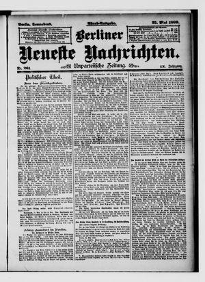 Berliner neueste Nachrichten vom 25.05.1889