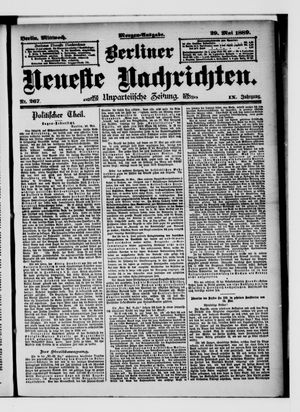 Berliner neueste Nachrichten vom 29.05.1889
