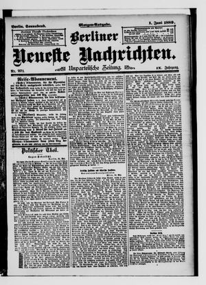 Berliner neueste Nachrichten vom 01.06.1889