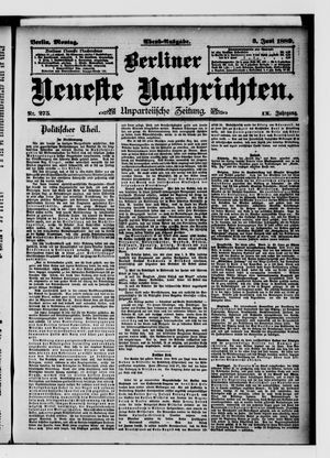 Berliner neueste Nachrichten vom 03.06.1889