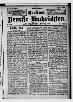 Berliner Neueste Nachrichten vom 04.06.1889