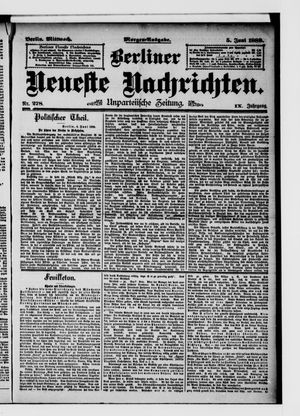 Berliner Neueste Nachrichten on Jun 5, 1889