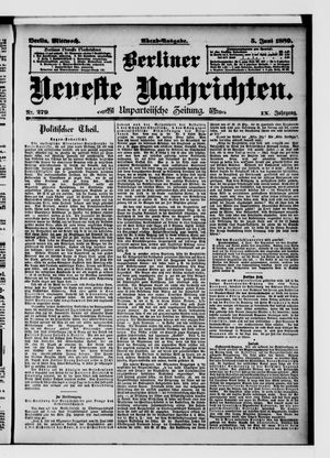 Berliner neueste Nachrichten vom 05.06.1889