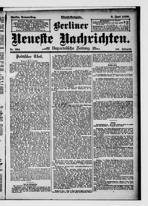Berliner Neueste Nachrichten vom 06.06.1889