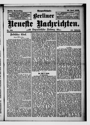 Berliner Neueste Nachrichten vom 13.06.1889