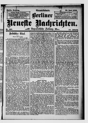 Berliner neueste Nachrichten vom 16.06.1889