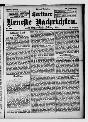 Berliner Neueste Nachrichten vom 21.06.1889