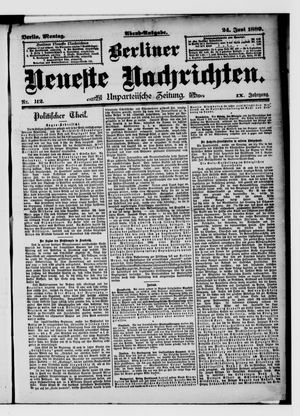 Berliner neueste Nachrichten on Jun 24, 1889
