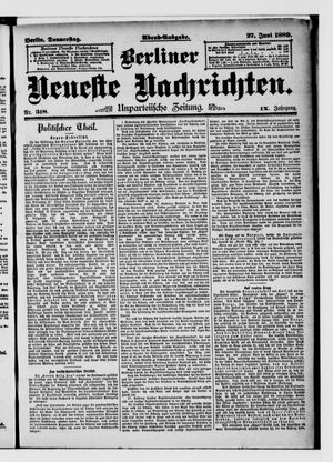 Berliner neueste Nachrichten vom 27.06.1889