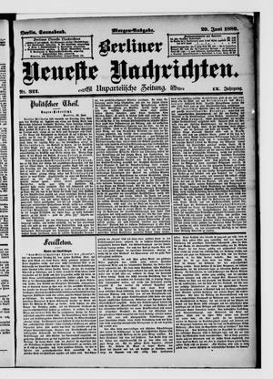 Berliner Neueste Nachrichten vom 29.06.1889