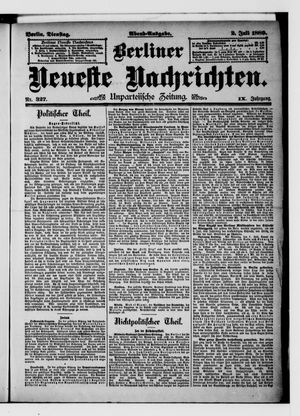 Berliner Neueste Nachrichten on Jul 2, 1889