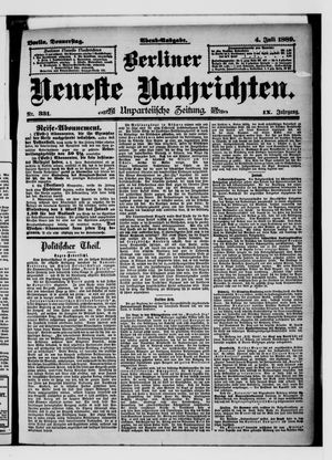 Berliner neueste Nachrichten vom 04.07.1889