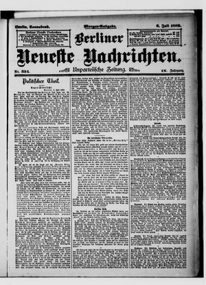 Berliner Neueste Nachrichten vom 06.07.1889