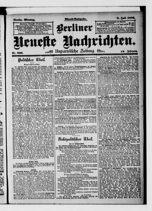 Berliner Neueste Nachrichten on Jul 8, 1889
