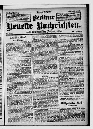 Berliner neueste Nachrichten vom 12.07.1889