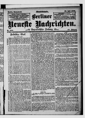 Berliner neueste Nachrichten vom 13.07.1889