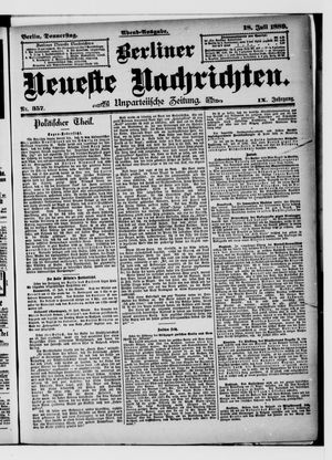 Berliner neueste Nachrichten vom 18.07.1889