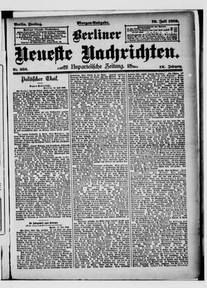 Berliner neueste Nachrichten on Jul 19, 1889