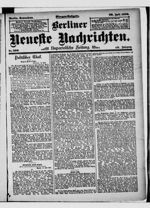 Berliner neueste Nachrichten vom 20.07.1889