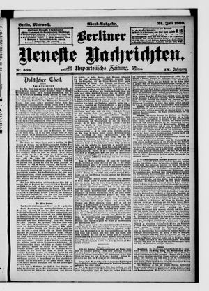 Berliner Neueste Nachrichten vom 24.07.1889