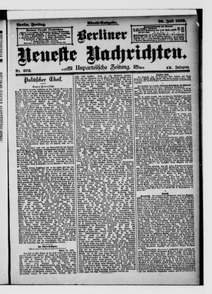 Berliner neueste Nachrichten on Jul 26, 1889