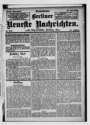Berliner neueste Nachrichten vom 27.07.1889