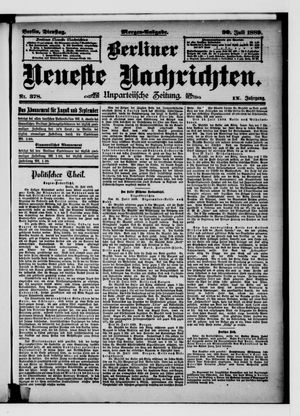 Berliner Neueste Nachrichten on Jul 30, 1889