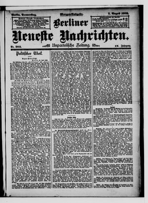 Berliner Neueste Nachrichten on Aug 1, 1889