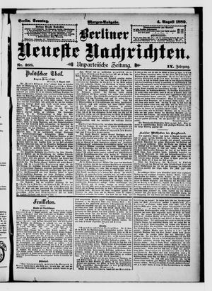 Berliner Neueste Nachrichten vom 04.08.1889