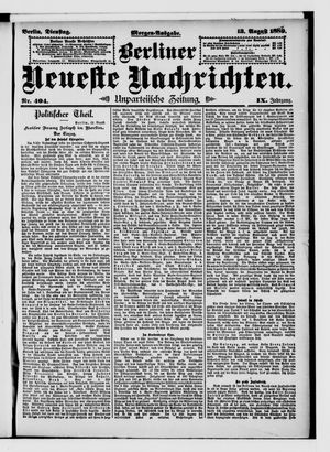 Berliner Neueste Nachrichten vom 13.08.1889