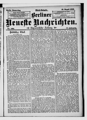 Berliner Neueste Nachrichten vom 15.08.1889