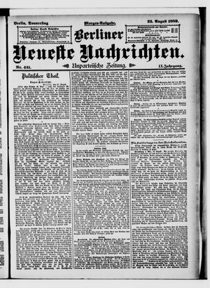 Berliner Neueste Nachrichten on Aug 22, 1889