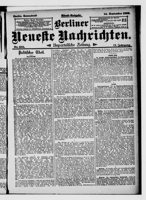 Berliner Neueste Nachrichten vom 14.09.1889
