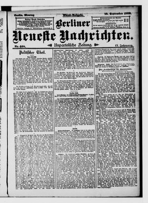 Berliner Neueste Nachrichten vom 16.09.1889