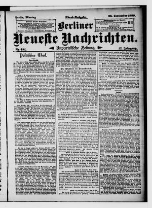 Berliner Neueste Nachrichten vom 23.09.1889