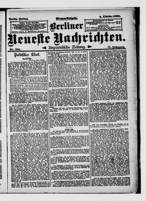 Berliner Neueste Nachrichten vom 04.10.1889