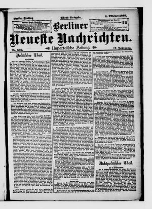 Berliner Neueste Nachrichten vom 04.10.1889