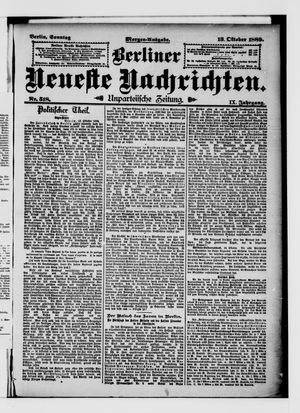 Berliner Neueste Nachrichten vom 13.10.1889