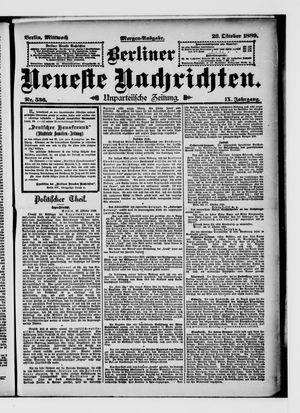 Berliner Neueste Nachrichten on Oct 23, 1889