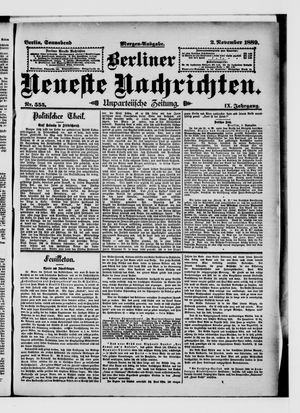 Berliner Neueste Nachrichten vom 02.11.1889