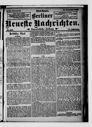 Berliner Neueste Nachrichten vom 23.11.1889