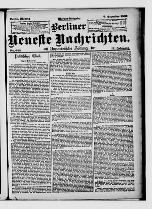 Berliner Neueste Nachrichten vom 09.12.1889
