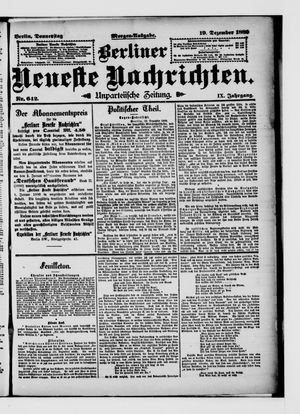 Berliner Neueste Nachrichten vom 19.12.1889